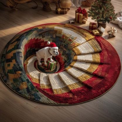 Bulldog Quilted Round Mat GFTOQM94