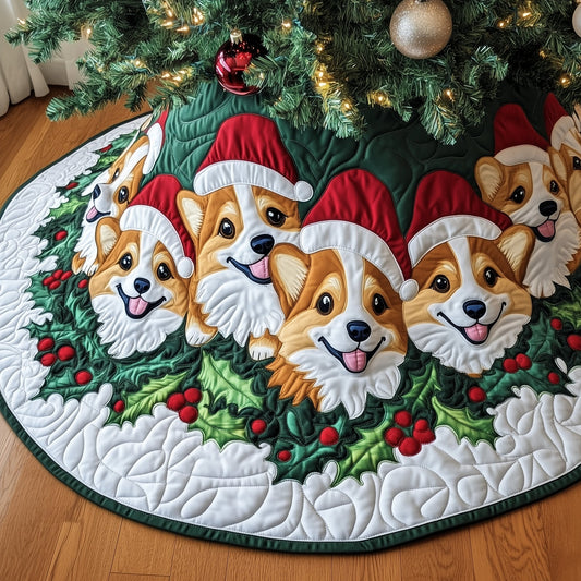 Adorable Corgi Quilted Tree Skirt GFTOTG1017