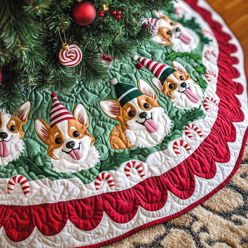 Adorable Corgi Quilted Tree Skirt GFTOTG1018