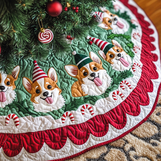 Adorable Corgi Quilted Tree Skirt GFTOTG1018