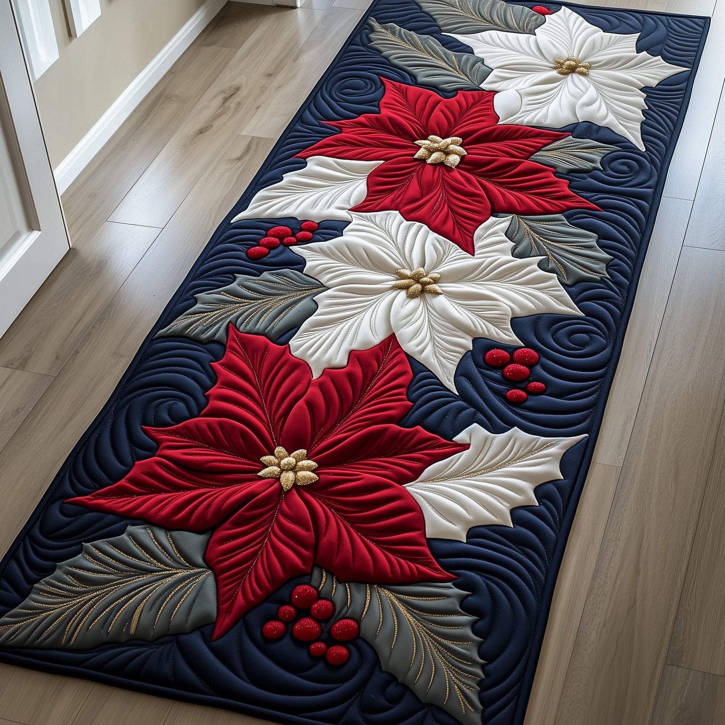 Poinsettia Runner Rug GFTOTG1019