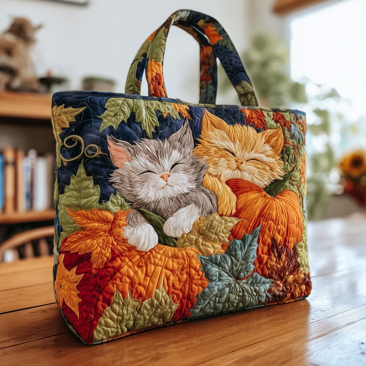 Autumn Dreamy Cat Quilted Tote Bag GFTOTG102