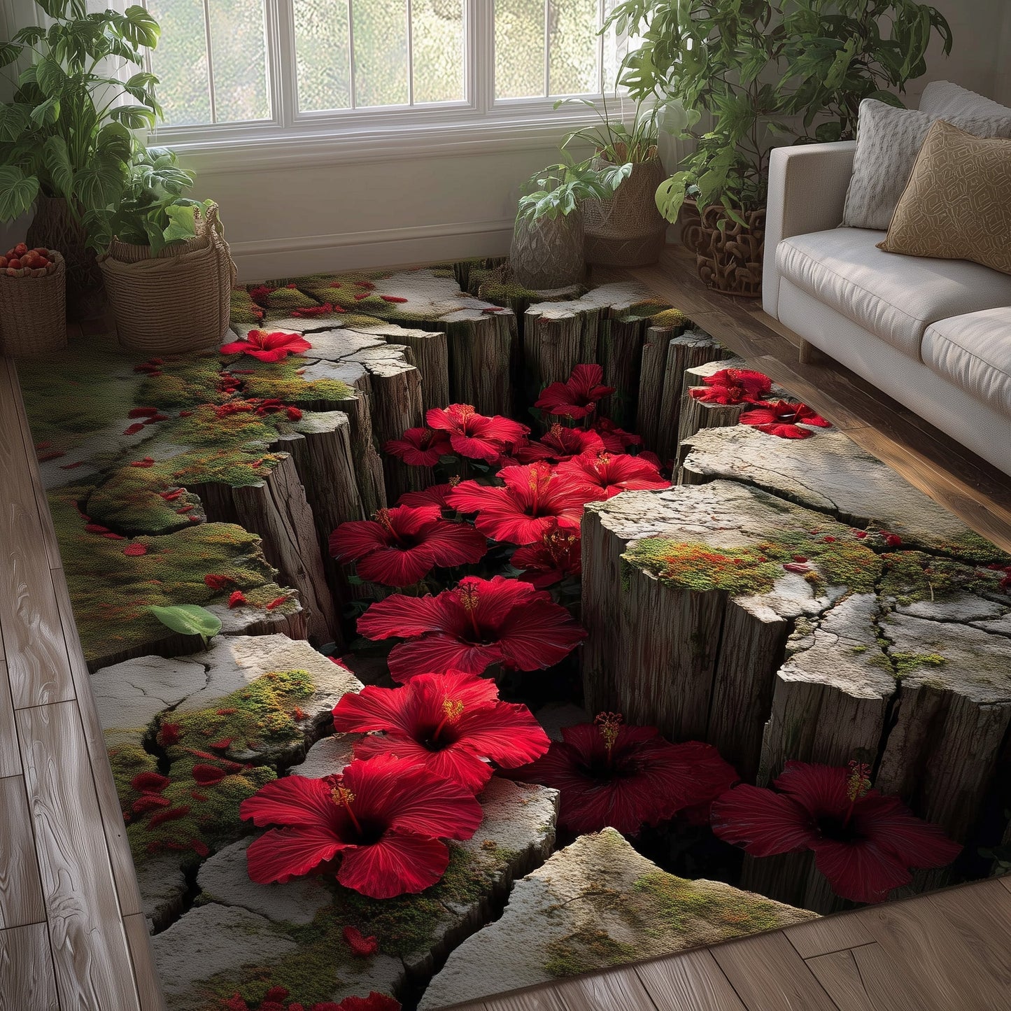 Hibiscus Serenity Area Rug GFTOTG1071