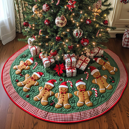 Gingerbread Cookie Quilted Tree Skirt GFTOTG1139