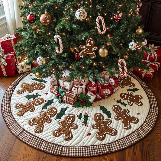 Gingerbread Cookie Quilted Tree Skirt GFTOTG1140