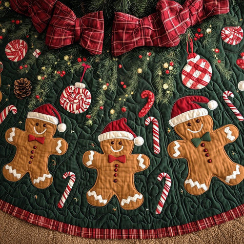 Gingerbread Cookie Quilted Tree Skirt GFTOTG1141