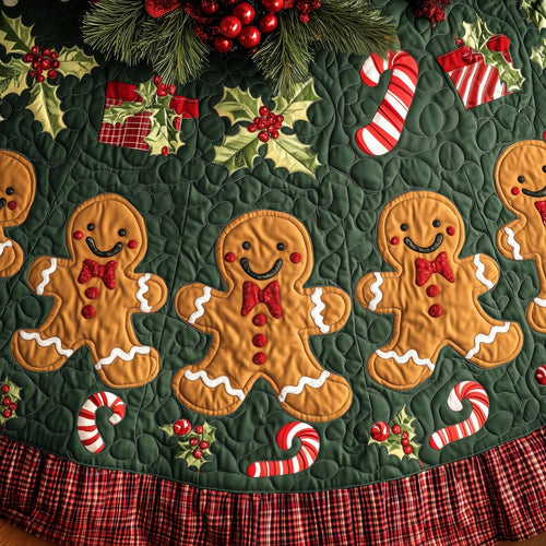 Gingerbread Cookie Quilted Tree Skirt GFTOTG1142