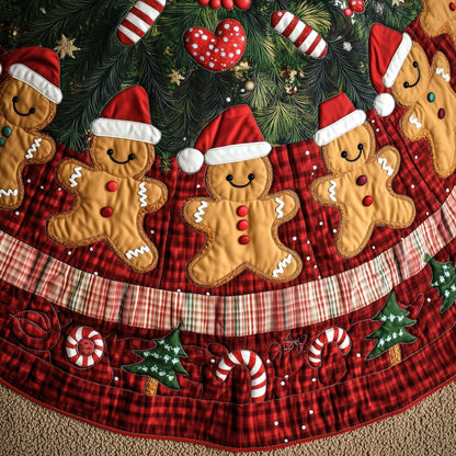Gingerbread Cookie Quilted Tree Skirt GFTOTG1143