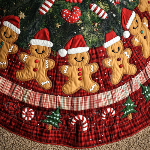 Gingerbread Cookie Quilted Tree Skirt GFTOTG1143