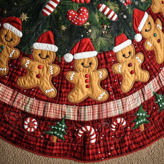 Gingerbread Cookie Quilted Tree Skirt GFTOTG1143