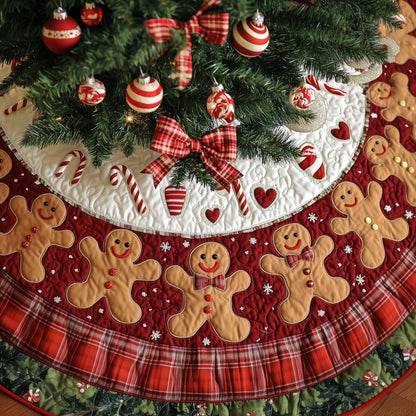 Gingerbread Cookie Quilted Tree Skirt GFTOTG1144