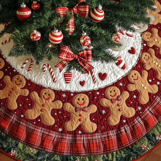 Gingerbread Cookie Quilted Tree Skirt GFTOTG1144