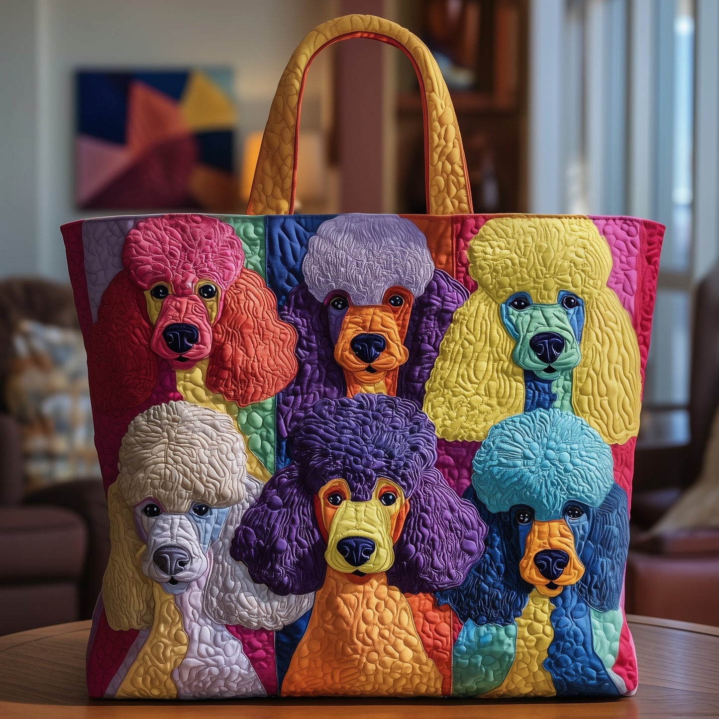 Funky Poodle Quilted Tote Bag GFTOTG115