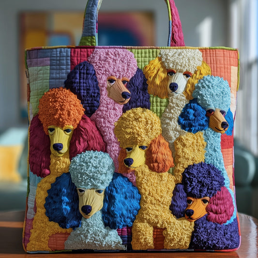 Funky Poodle Quilted Tote Bag GFTOTG116
