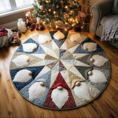 Cheerful Gnomes Quilted Round Mat GFTOTG1196
