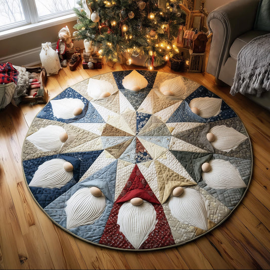 Cheerful Gnomes Quilted Round Mat GFTOTG1196