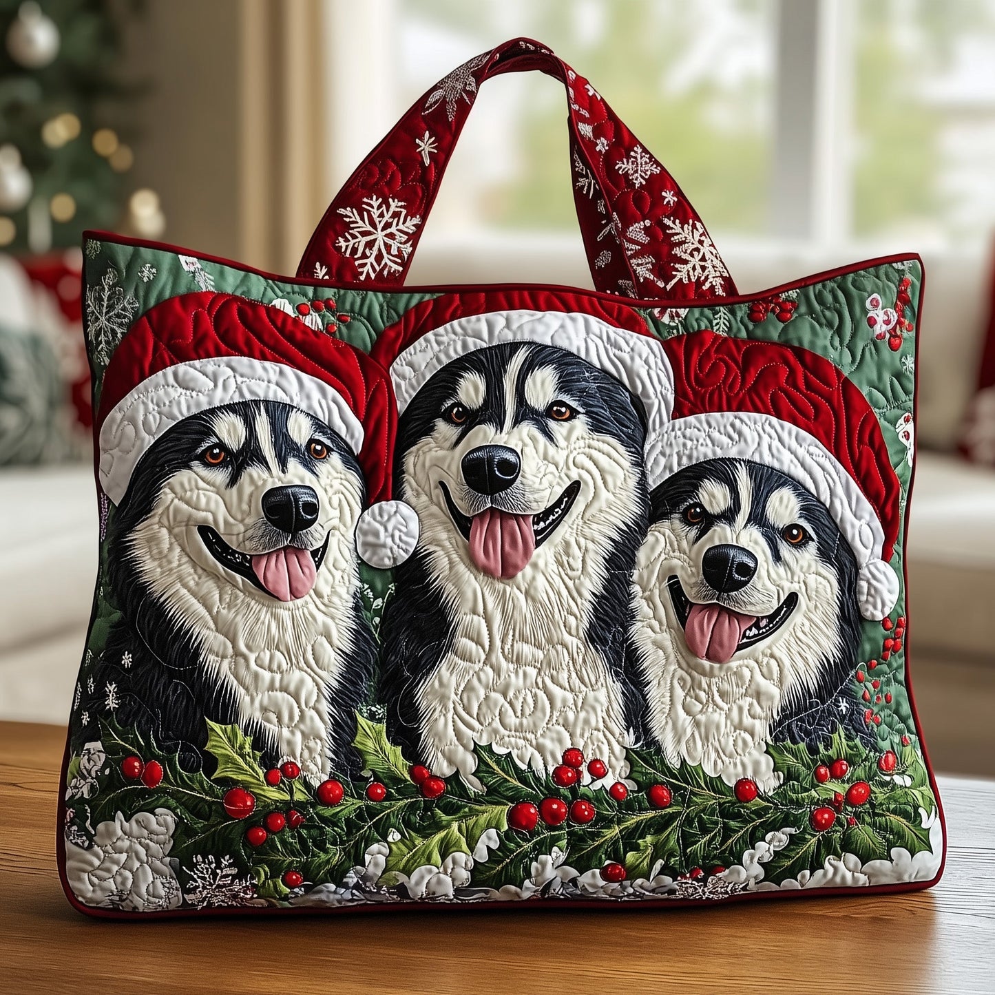 Adorable Husky Quilted Tote Bag GFTOTG1198