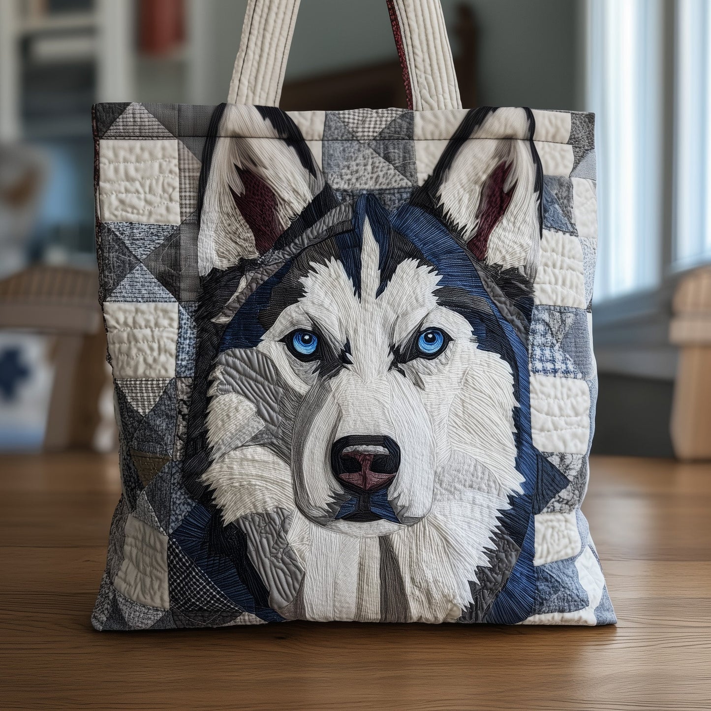 Adorable Husky Quilted Tote Bag GFTOTG1199