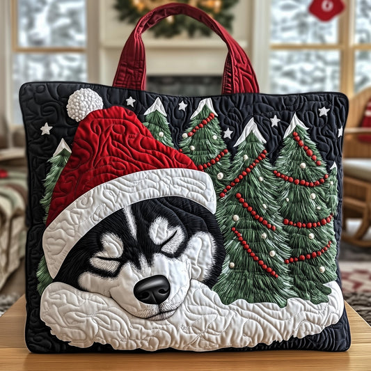 Adorable Husky Quilted Tote Bag GFTOTG1202