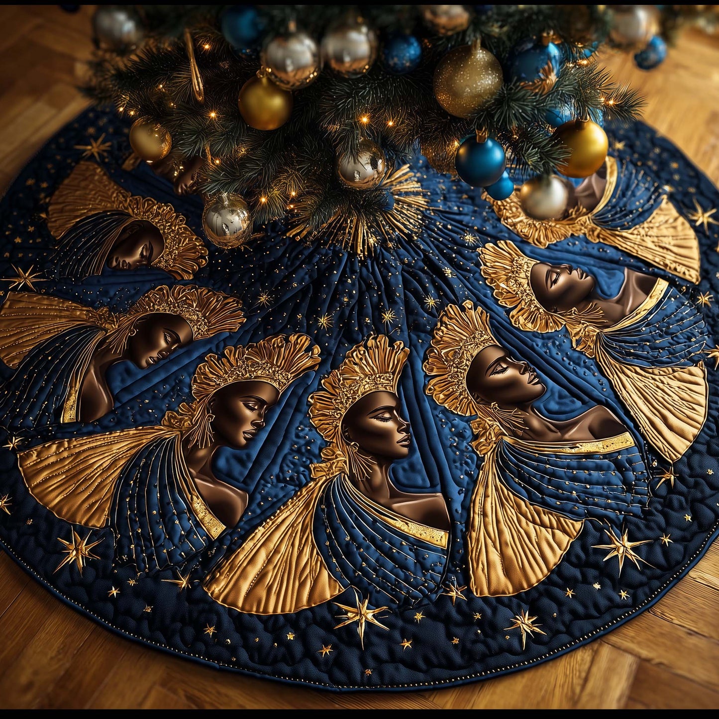 Golden Queens Quilted Tree Skirt GFTOTG1209