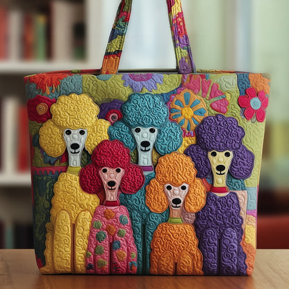 Funky Poodle Quilted Tote Bag GFTOTG122