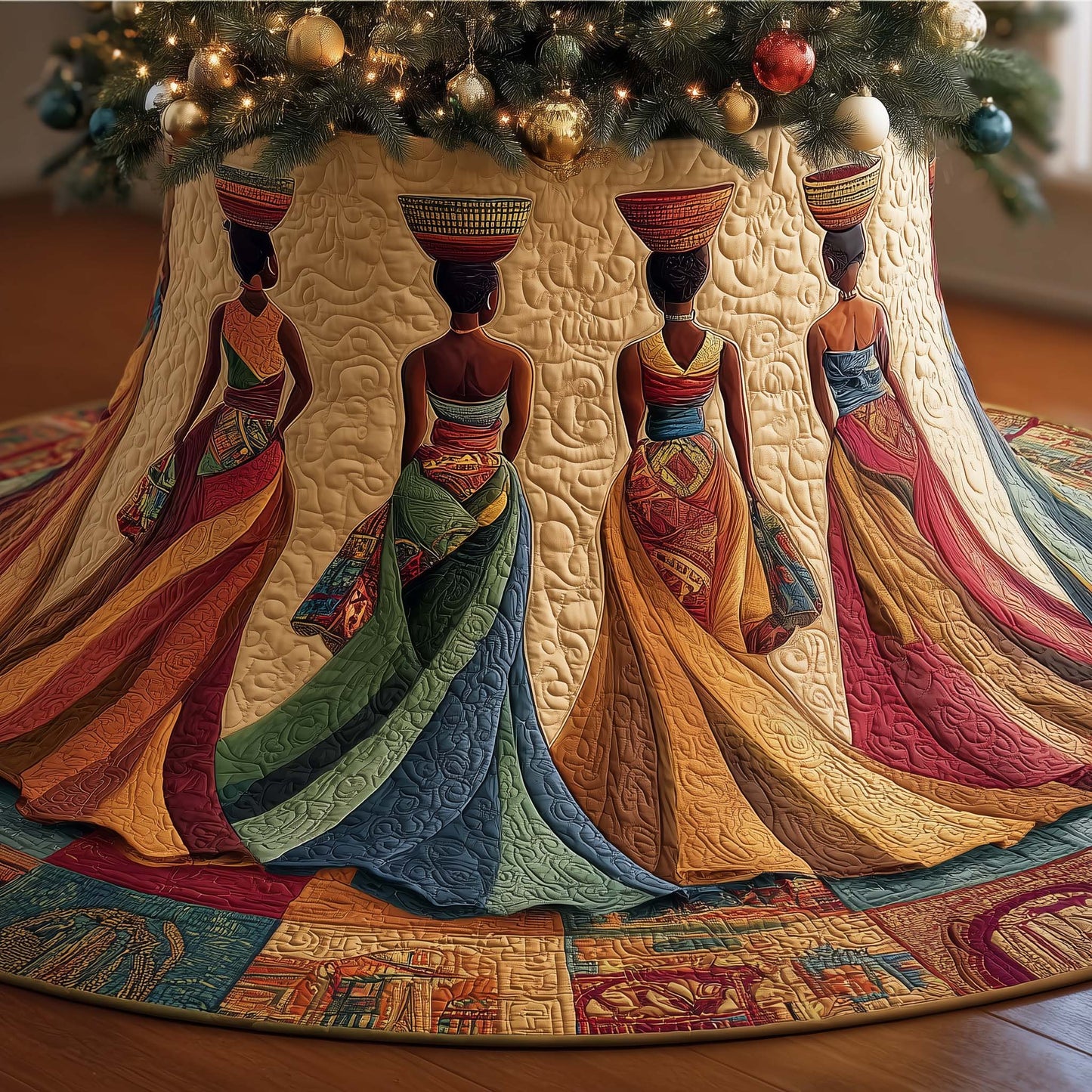 Golden Queens Quilted Tree Skirt GFTOTG1230