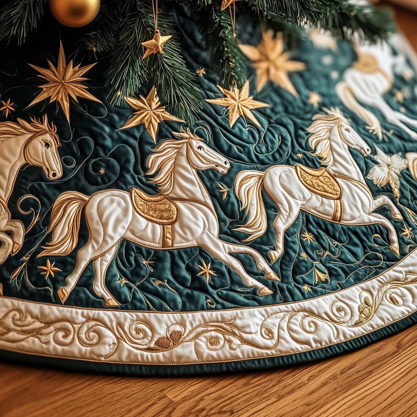 Horse Quilted Tree Skirt GFTOTG1238