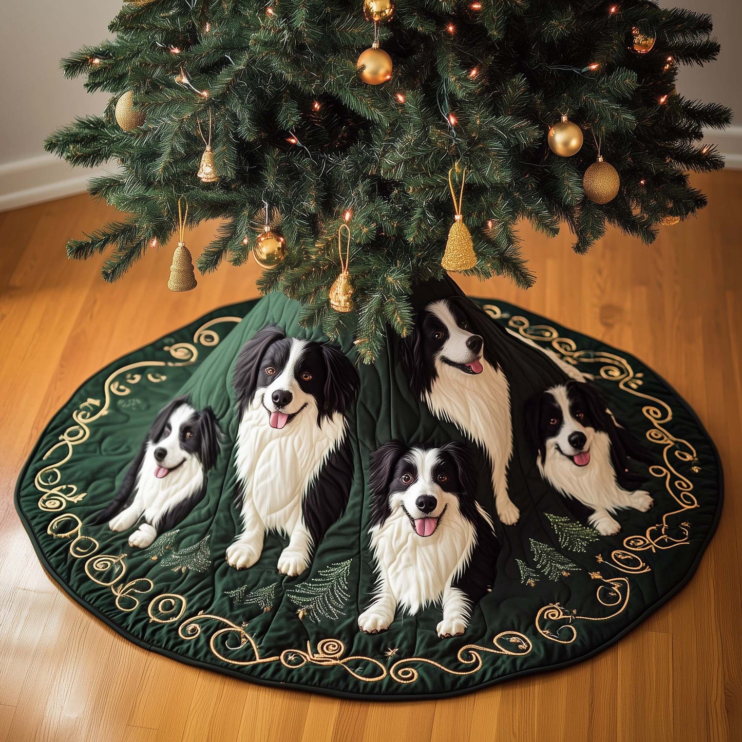 Border Collie Quilted Tree Skirt GFTOTG1265