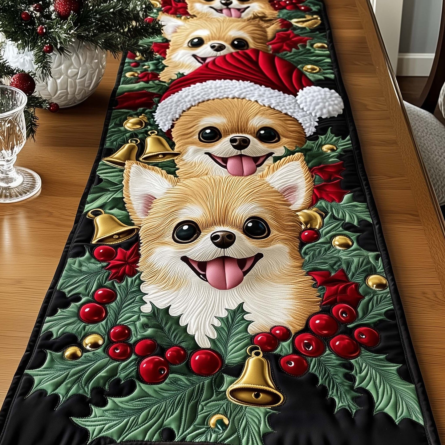 Jolly Chihuahua Quilted Table Runner GFTOTG1270