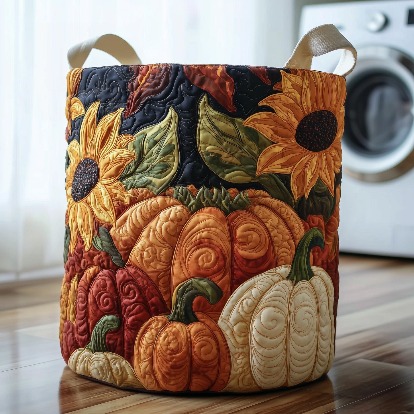 Pumpkin Haven Quilted Laundry Basket GFTOTG128