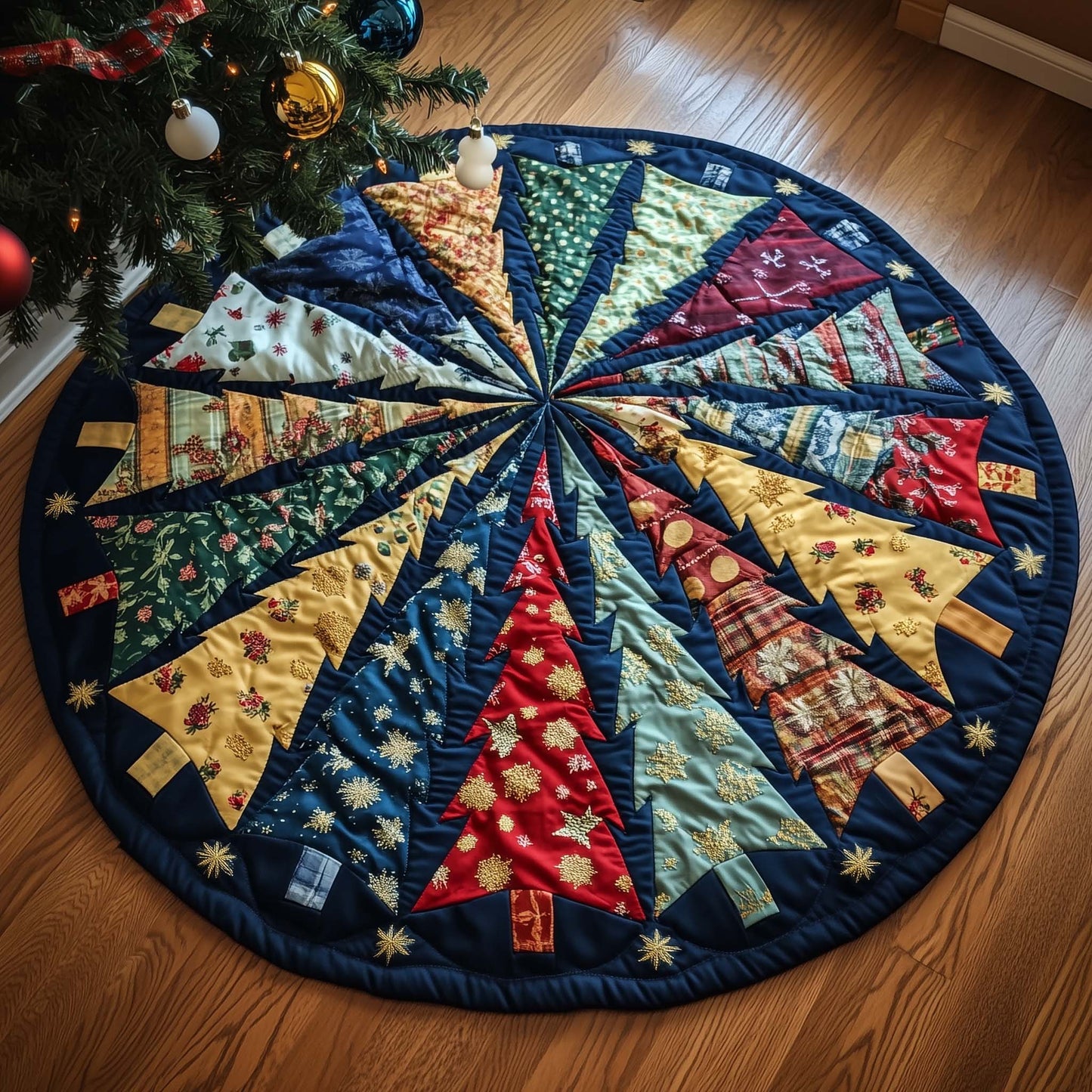 Winter Pine Quilted Round Mat GFTOTG1323