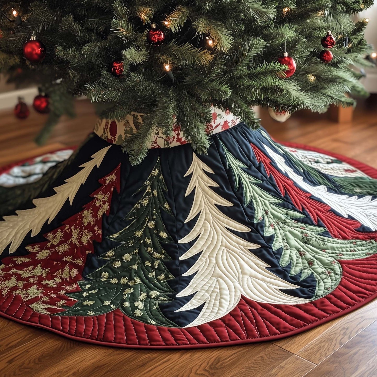 Winter Pine Quilted Tree Skirt GFTOTG1324