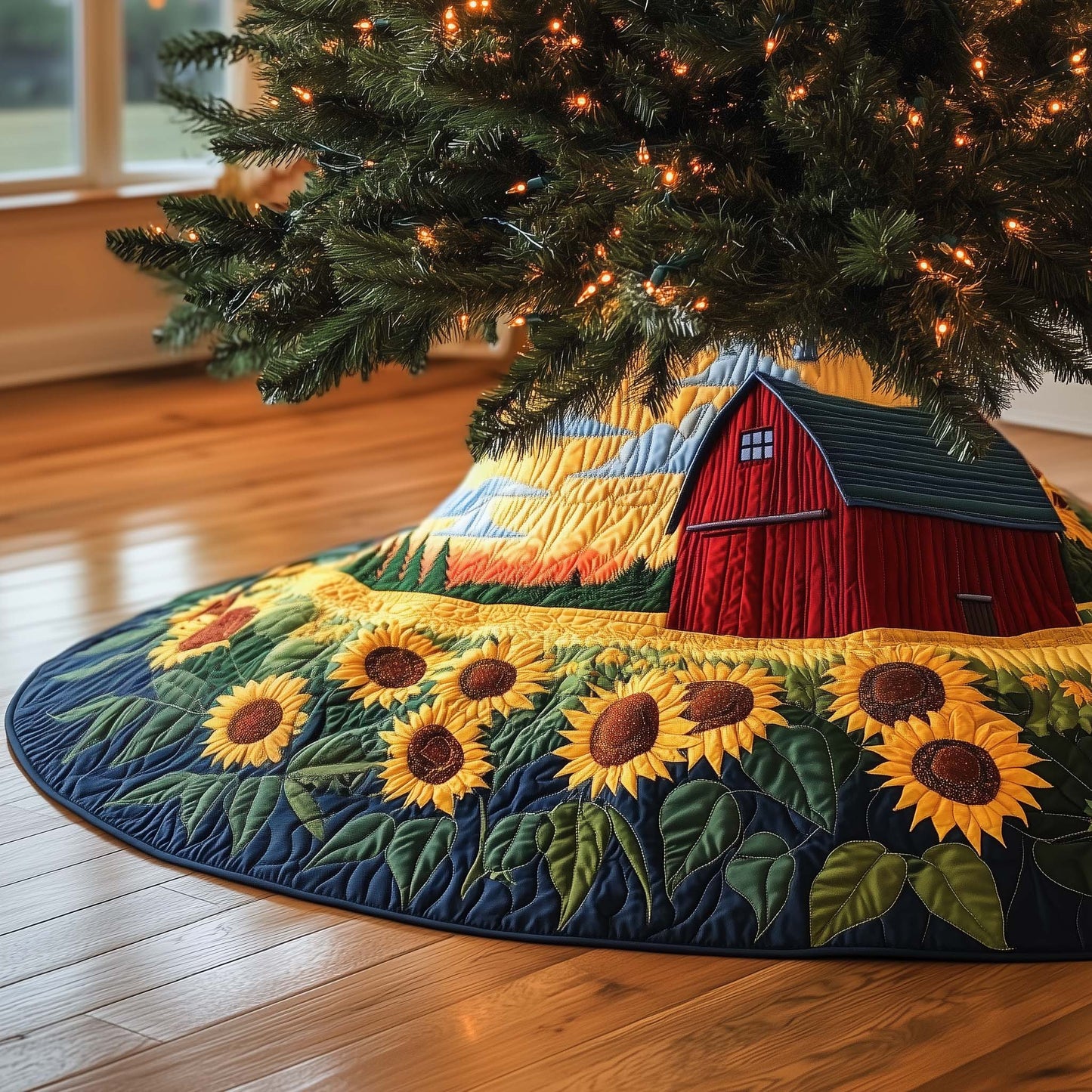 Sunflower Quilted Tree Skirt GFTOTG1331