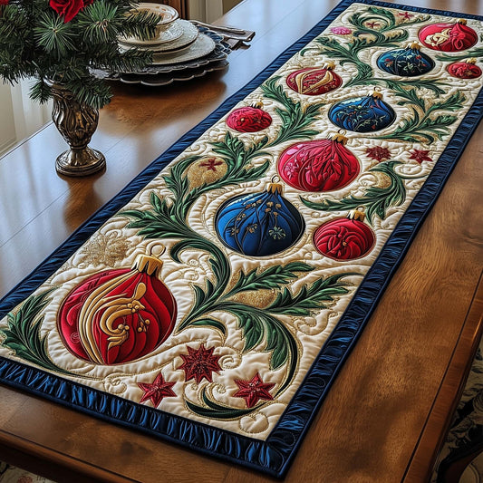 Christmas Ornaments Quilted Table Runner GFTOTG1335