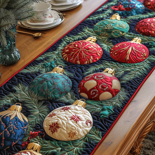 Christmas Ornaments Quilted Table Runner GFTOTG1336