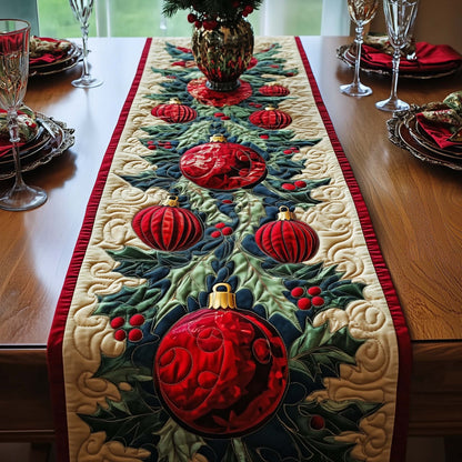Christmas Ornaments Quilted Table Runner GFTOTG1340