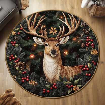 Mystic Deer Quilted Round Mat GFTOTG1358