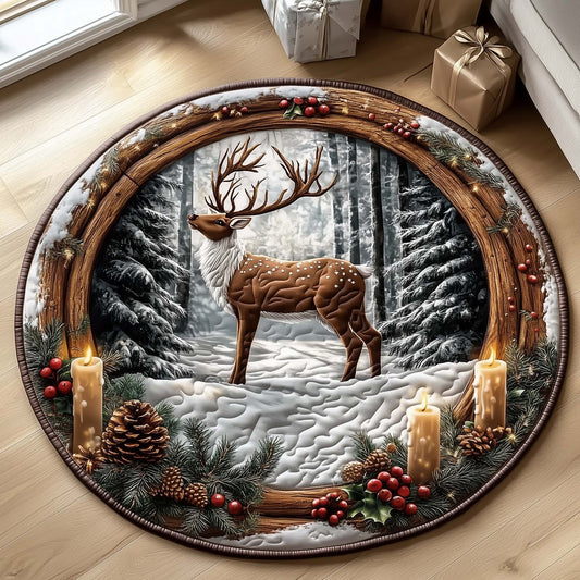 Mystic Deer Quilted Round Mat GFTOTG1360