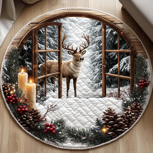 Mystic Deer Quilted Round Mat GFTOTG1361