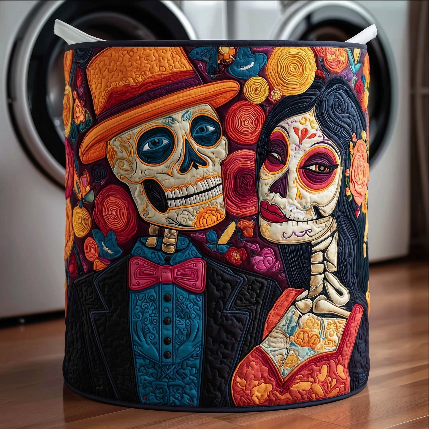 Dia de los Muertos Quilted Laundry Basket GFTOTG137