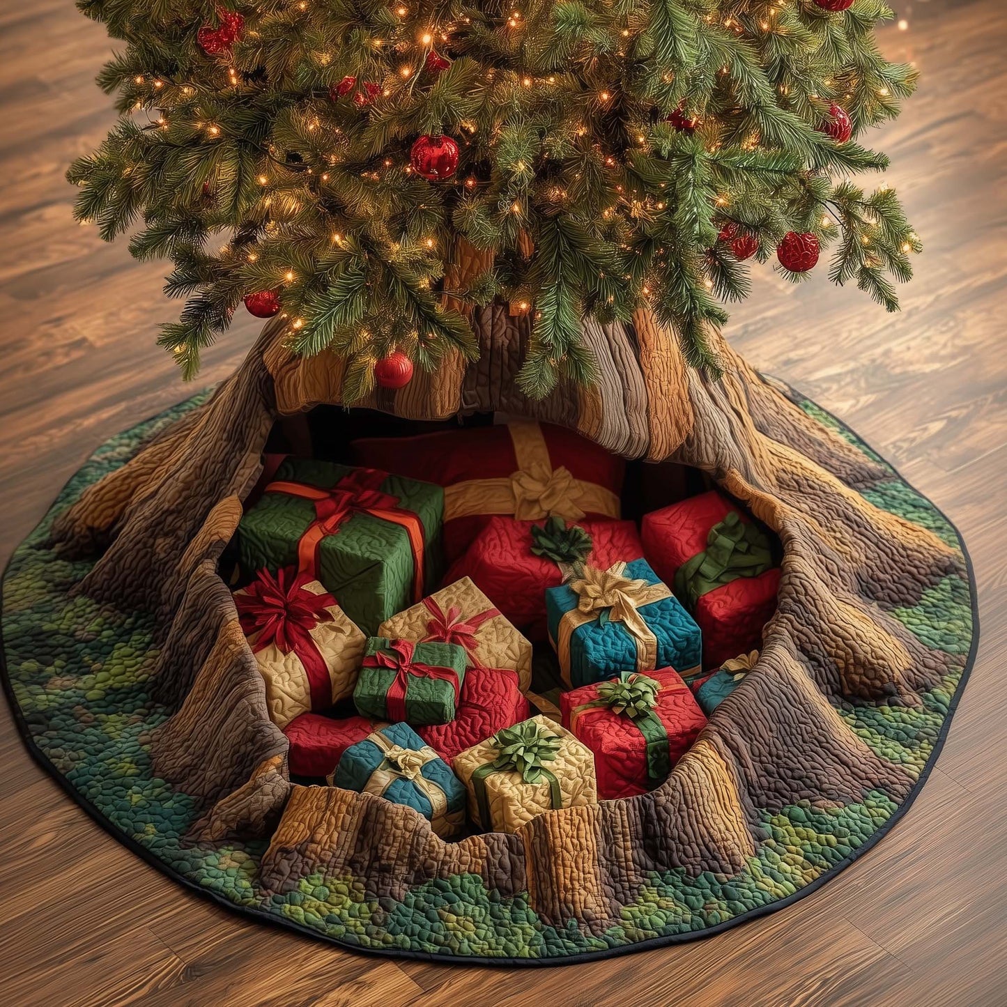 Holiday Treasures Quilted Tree Skirt GFTOTG1375
