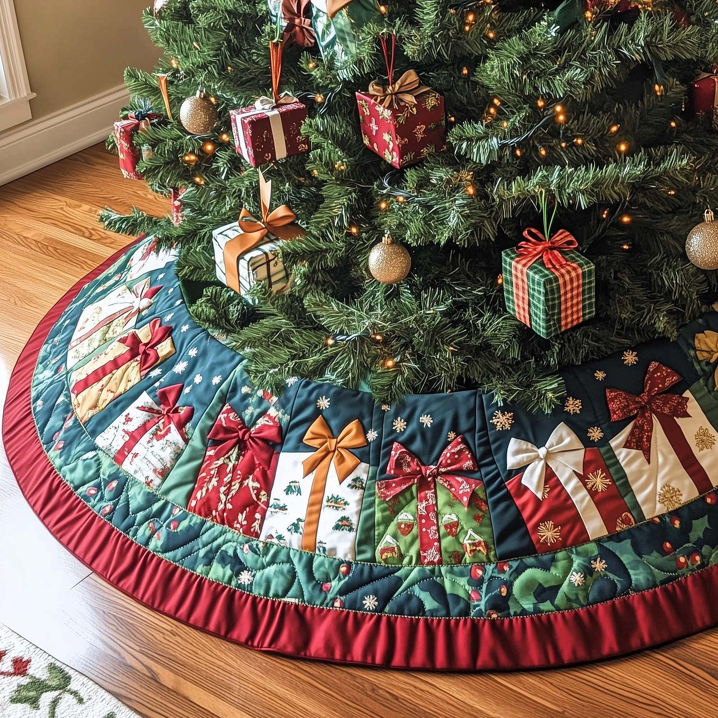 Holiday Treasures Quilted Tree Skirt GFTOTG1378