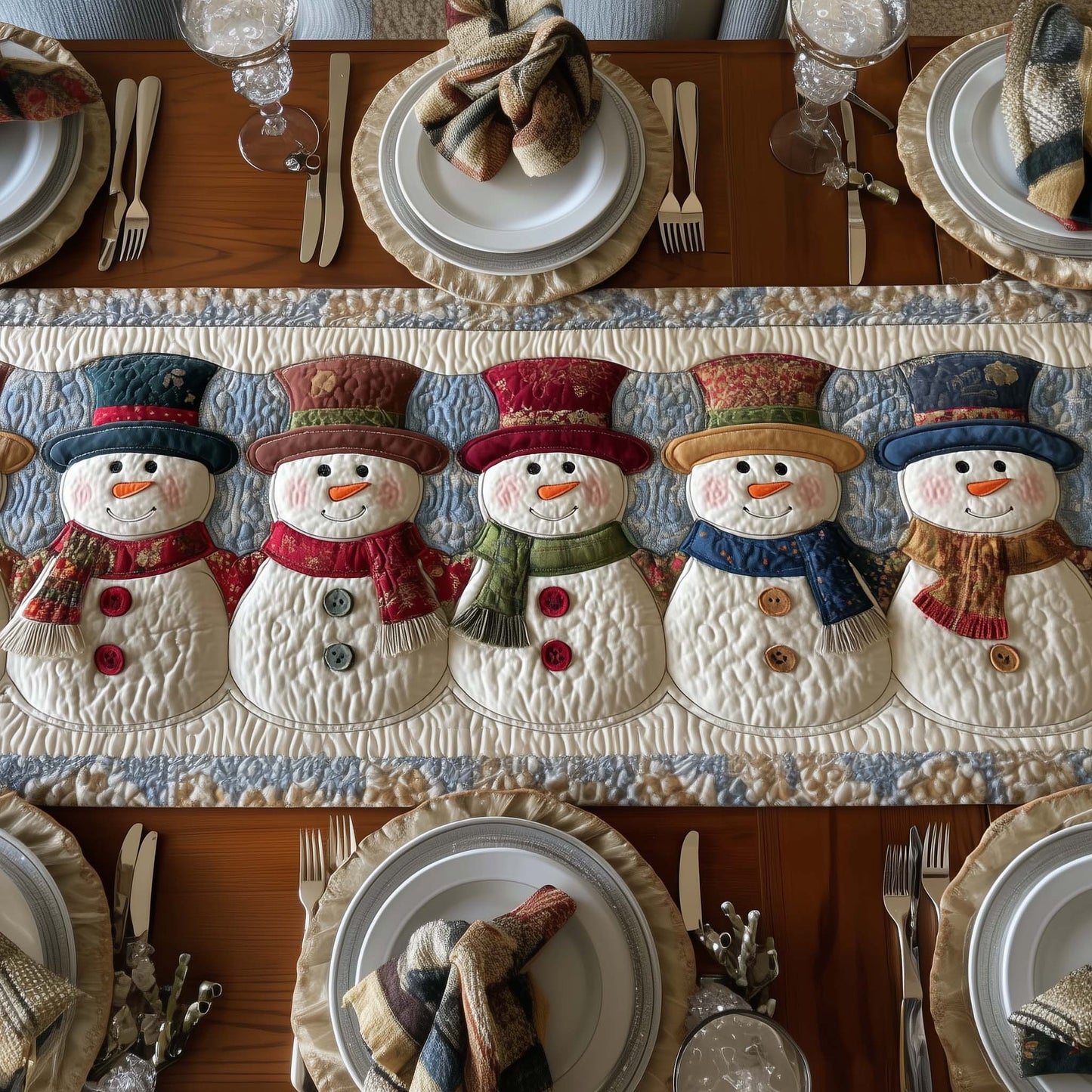 Jolly Snowman Quilted Table Runner GFTOTG1380