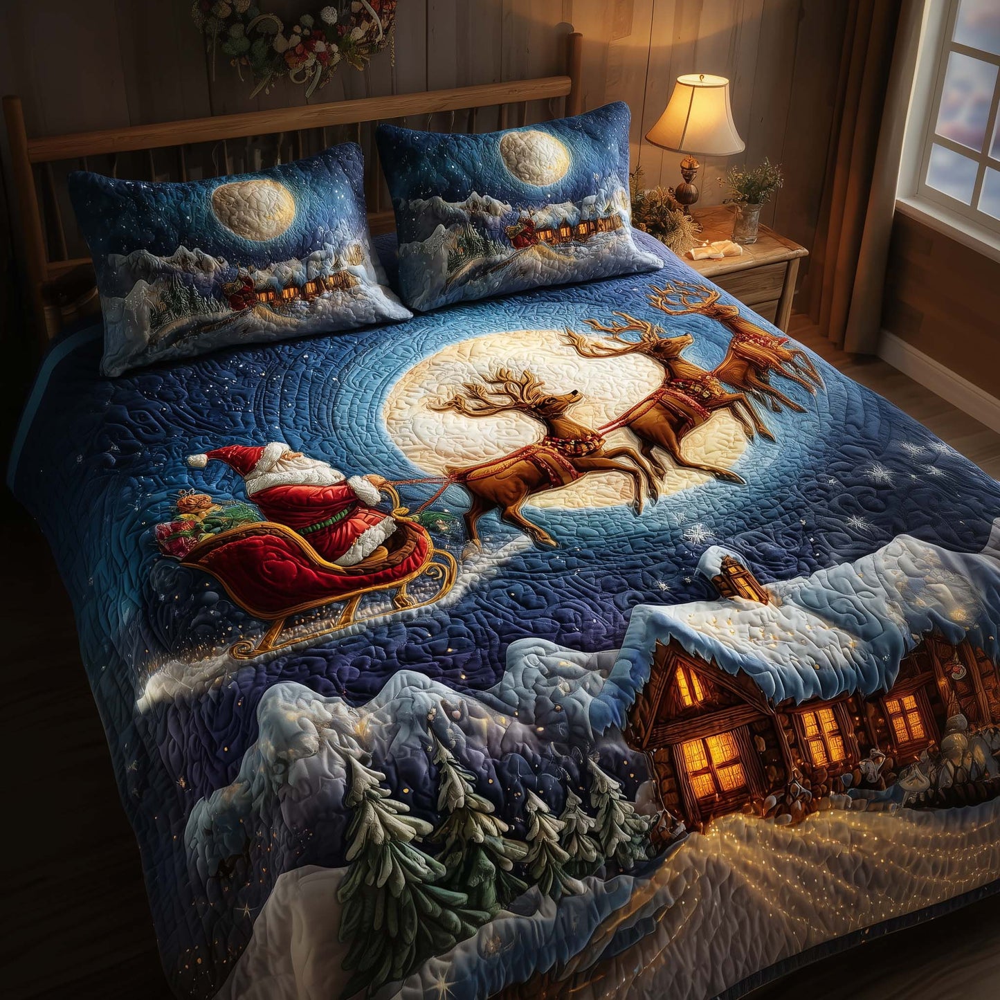 Midnight Santa Voyage Duvet Cover Set GFTOTG1386