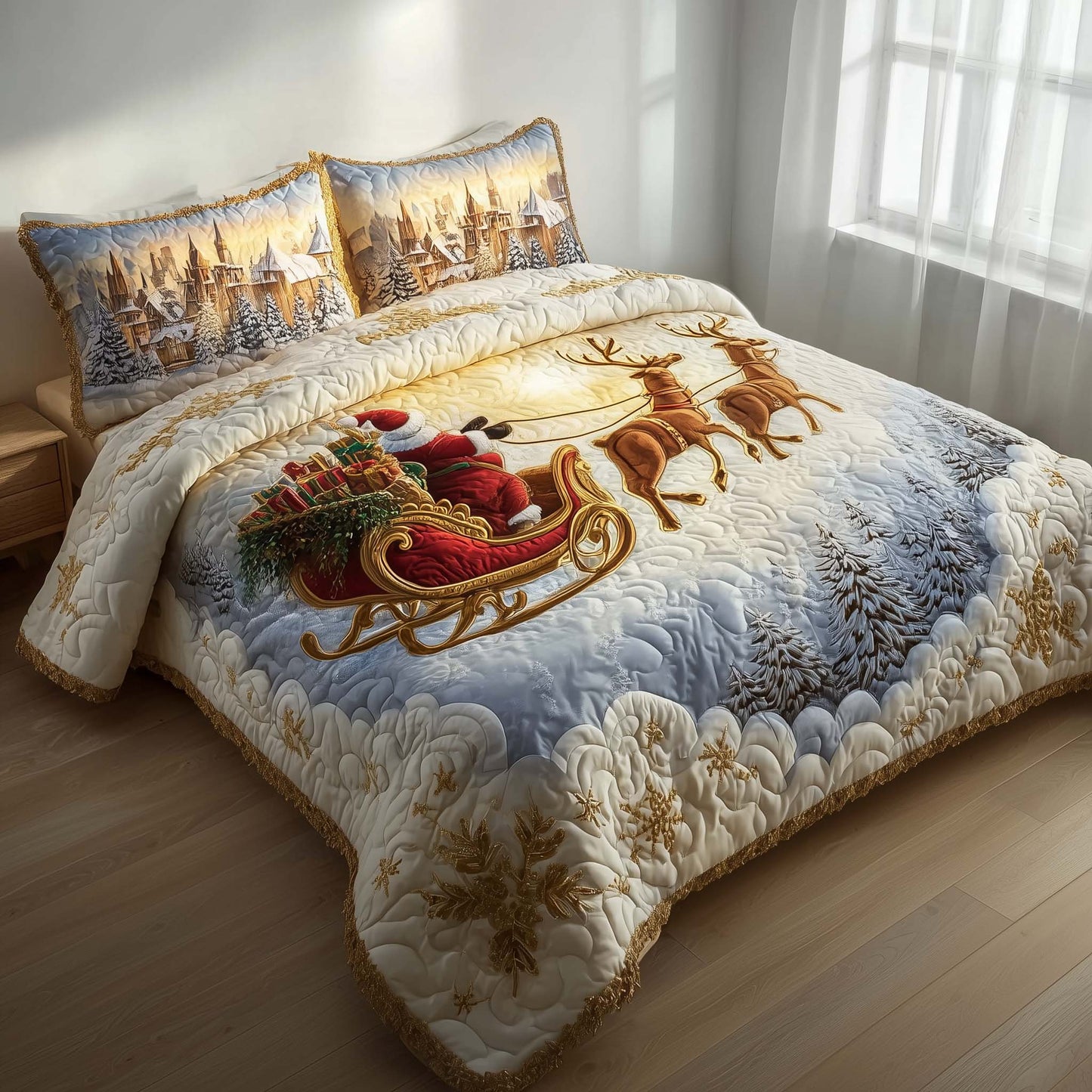 Midnight Santa Voyage Duvet Cover Set GFTOTG1387