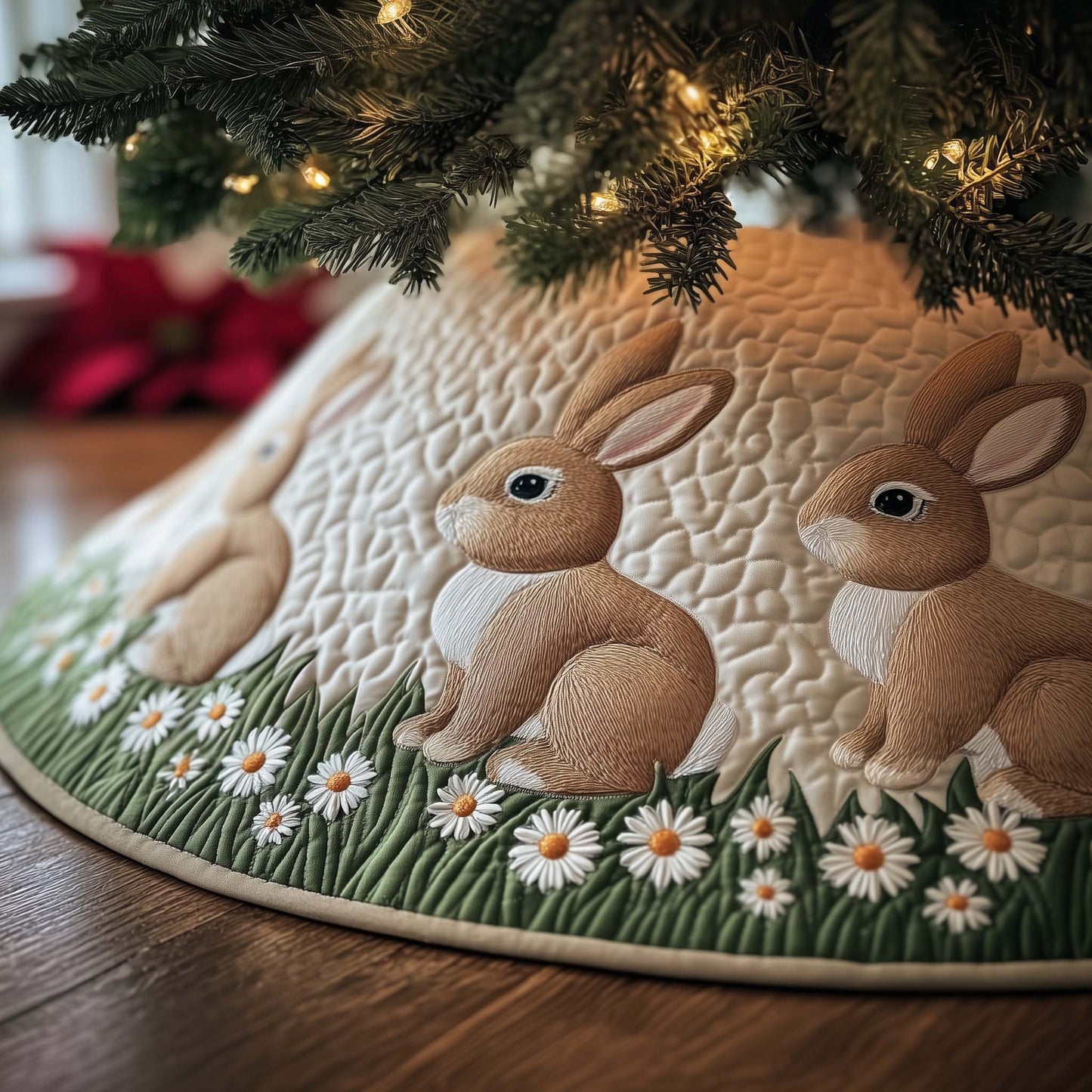 Adorable Bunny Quilted Tree Skirt GFTOTG1401