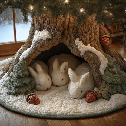 Snow Bunny Realm Quilted Tree Skirt GFTOTG1402