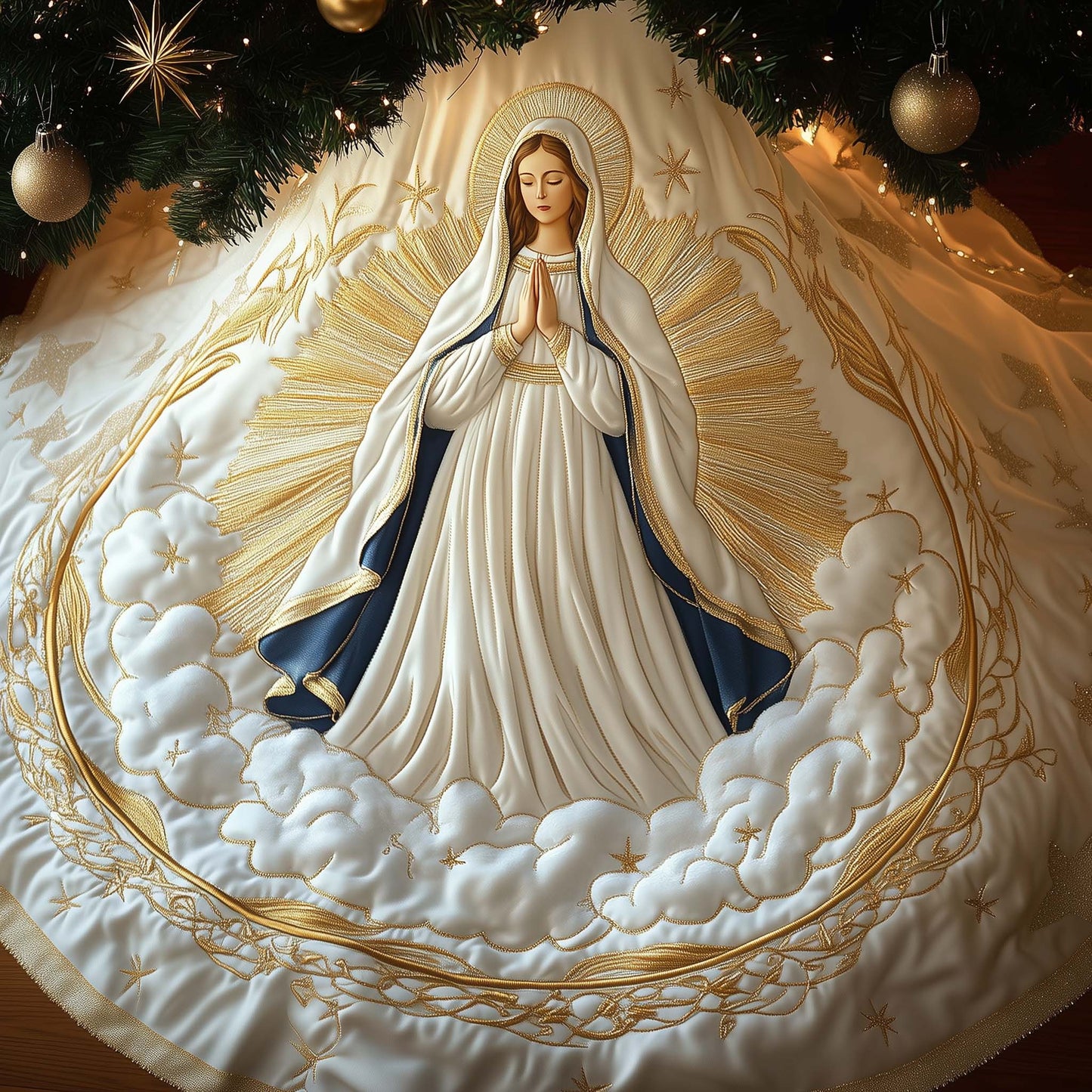 Sacred Grace Quilted Tree Skirt GFTOTG1404