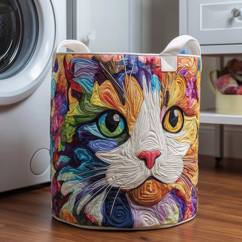 Rainbow Cat Quilted Laundry Basket GFTOTG141