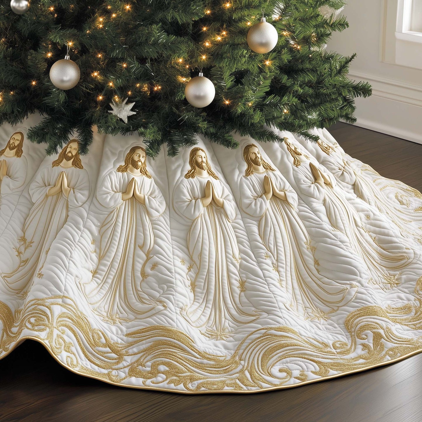 Celestial Faith Quilted Tree Skirt GFTOTG1410